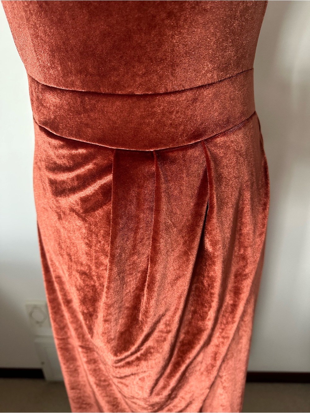 Chic Cowl Neck Sleeveless Dress Romantic Tulip Hem Elegant Wedding - Picture 5 of 13